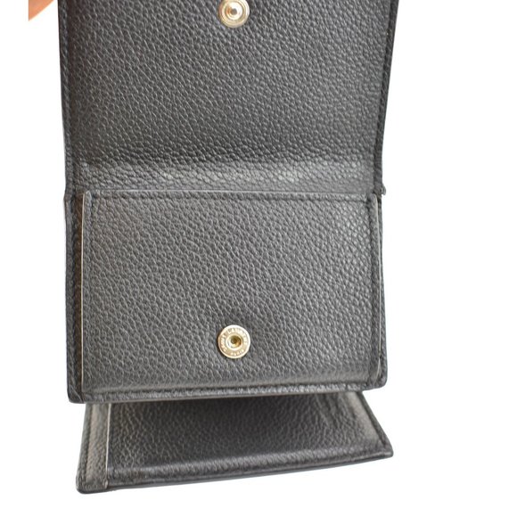 SAINT LAURENT Black Leather & Logo Small Wallet mn - Picture 7 of 9